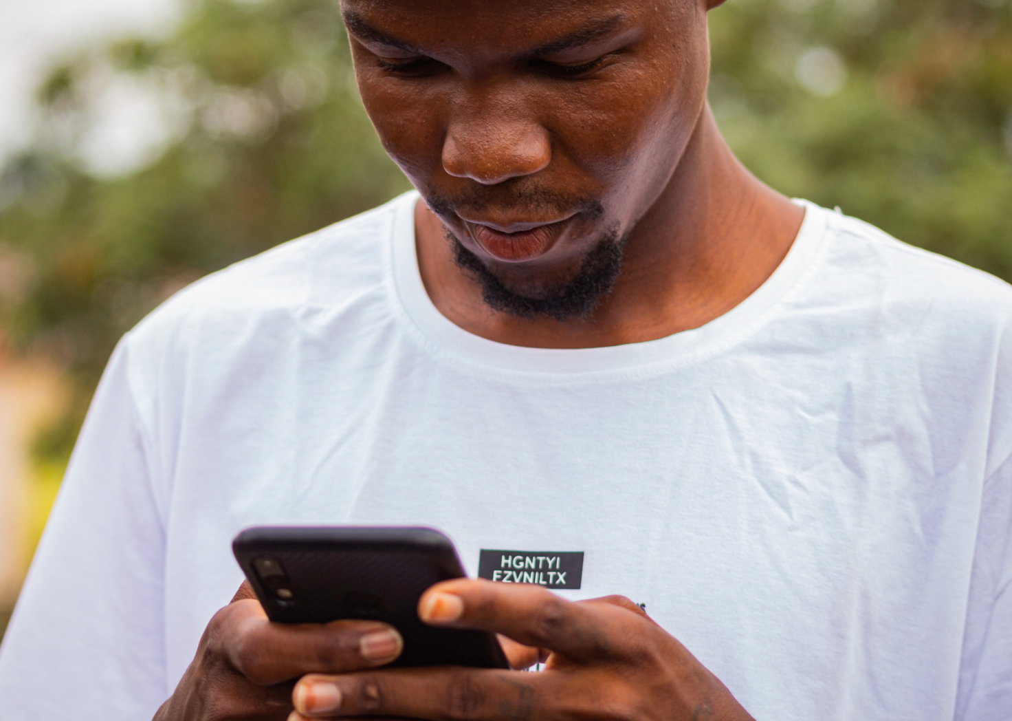 Person using mobile phone